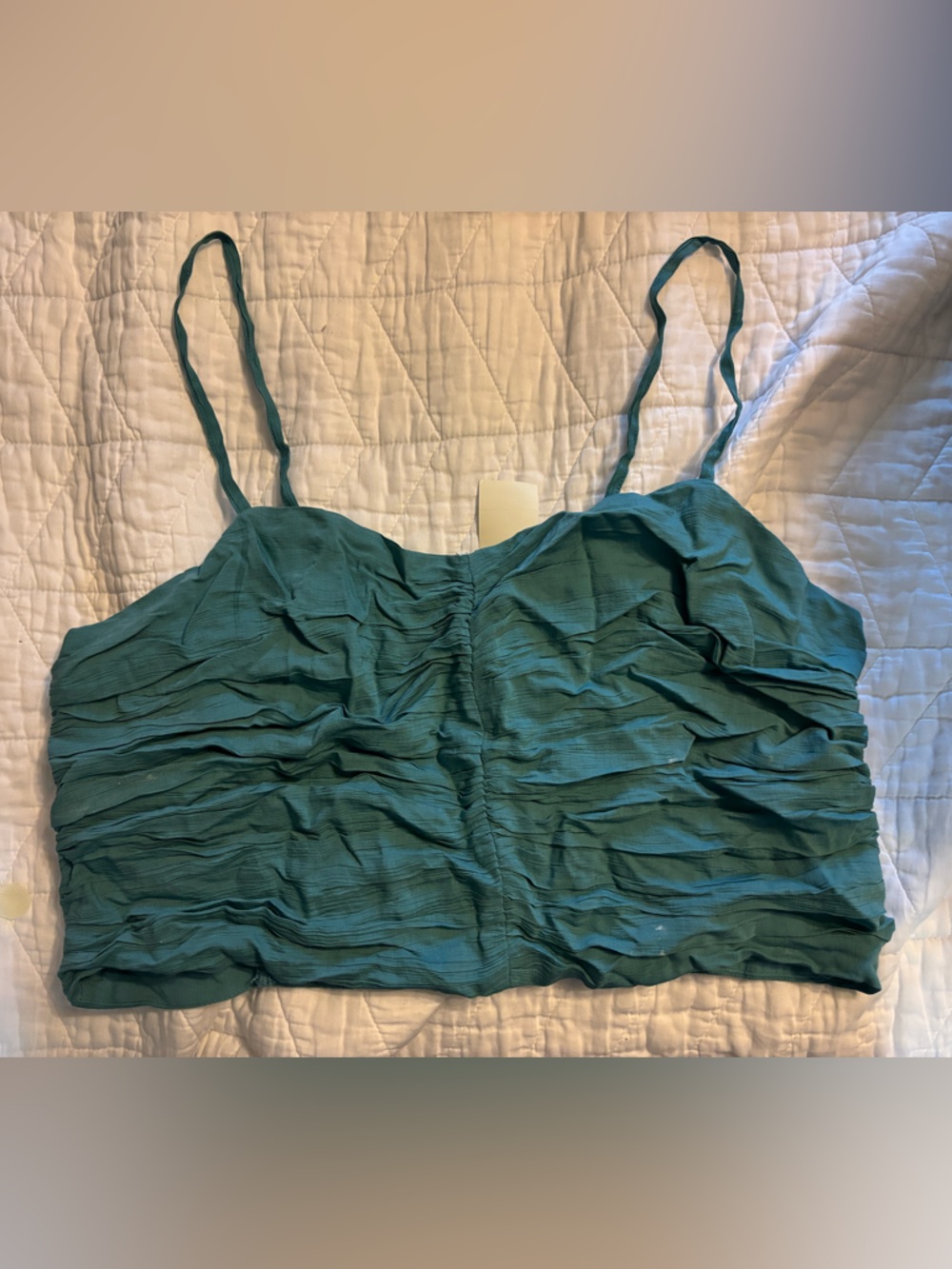 Abercrombie & Fitch Teal Ruched Camisole